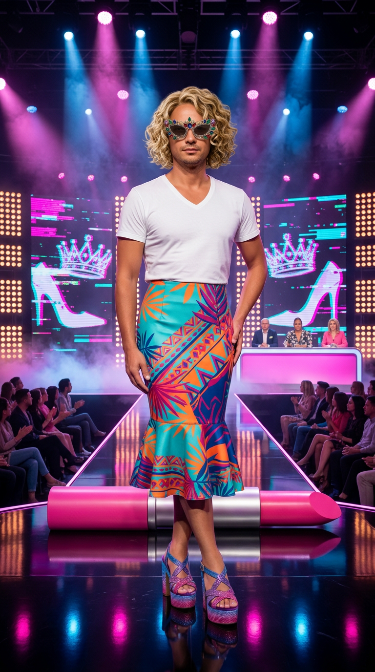 Confessional Queen Couture AI fashion look 6