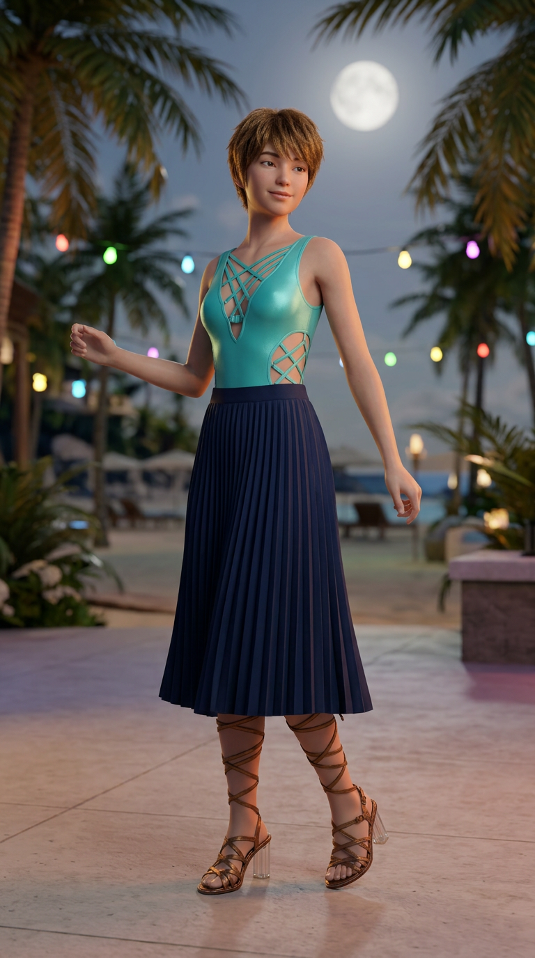 Tropical Temptation AI fashion look 6