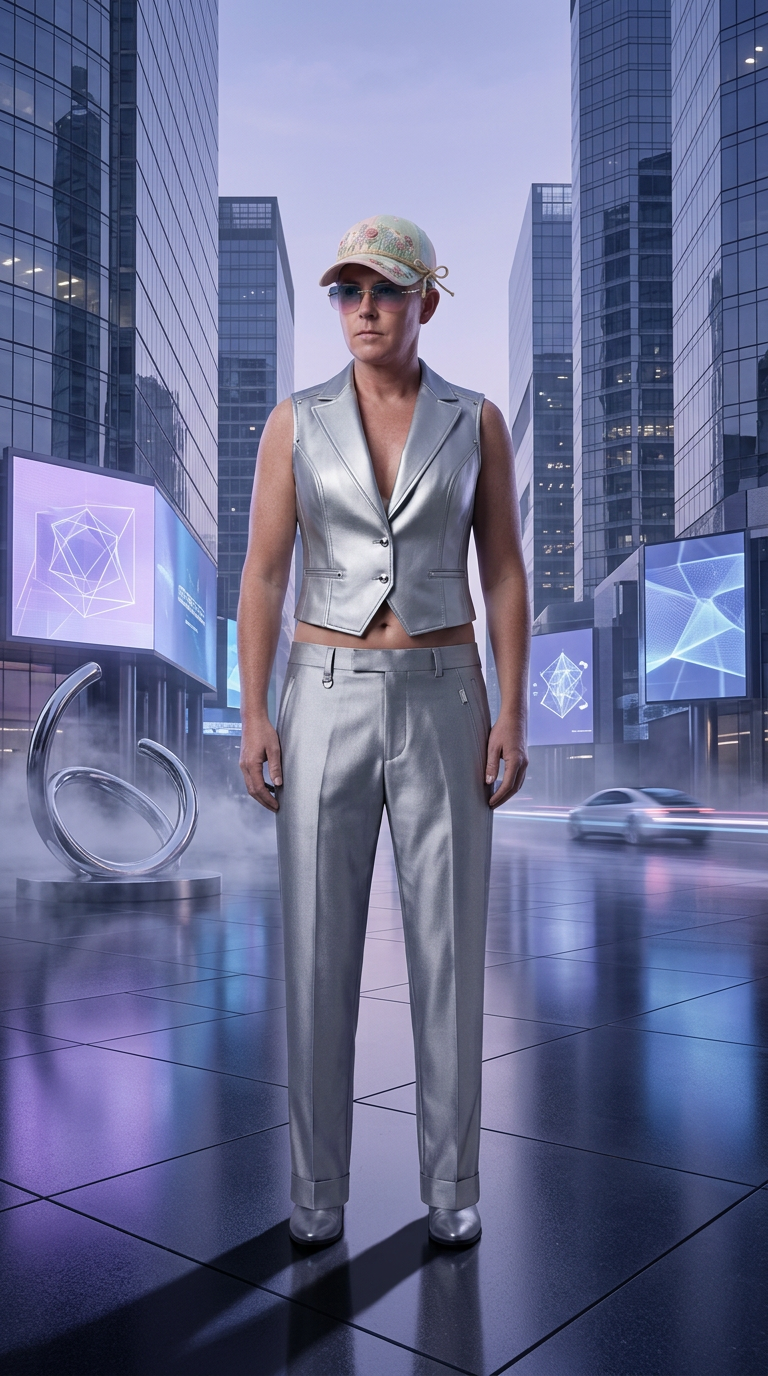 Sleek Screen Style AI fashion look 1
