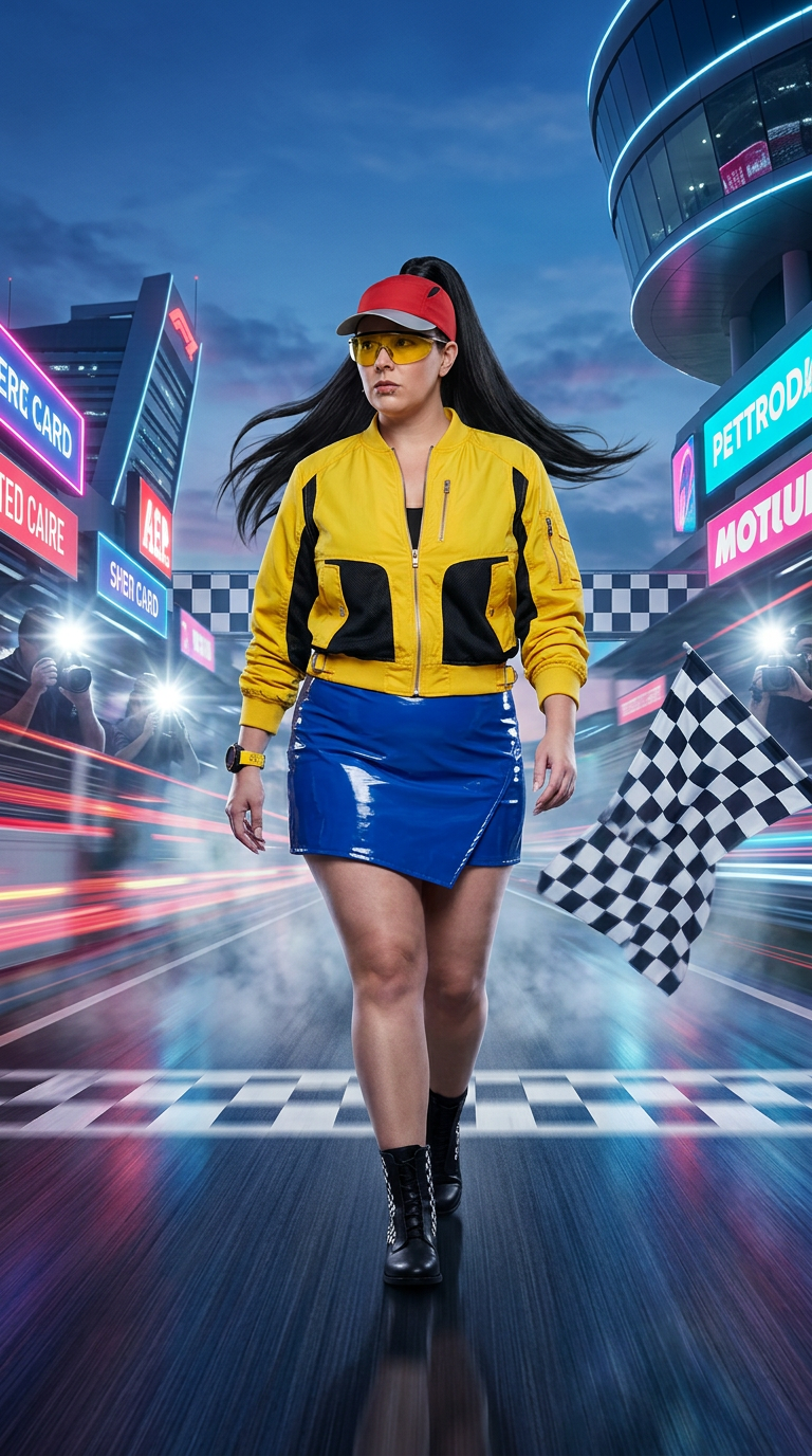 Grid Glamour AI fashion look 2