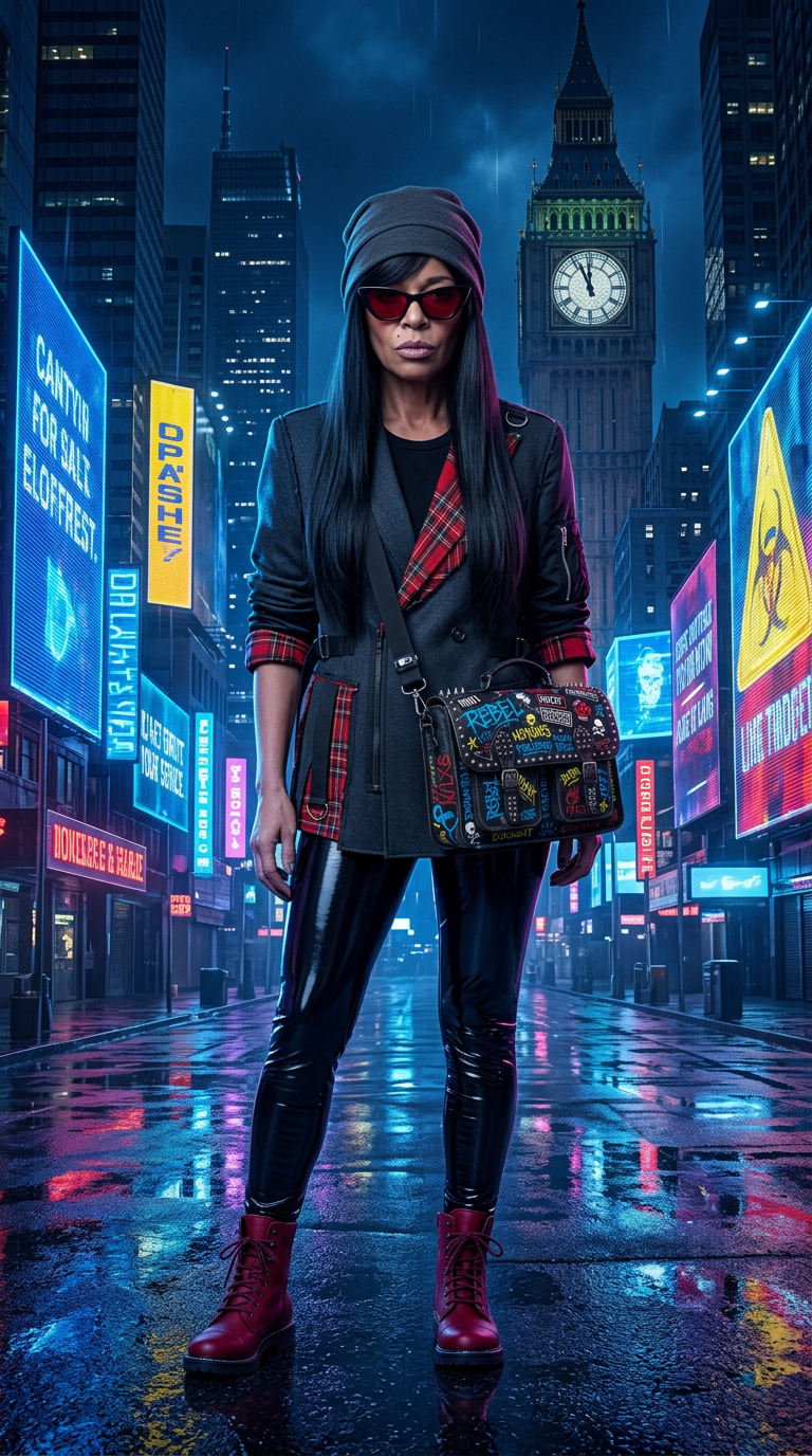 Midnight Hour Rebellion AI fashion look 1