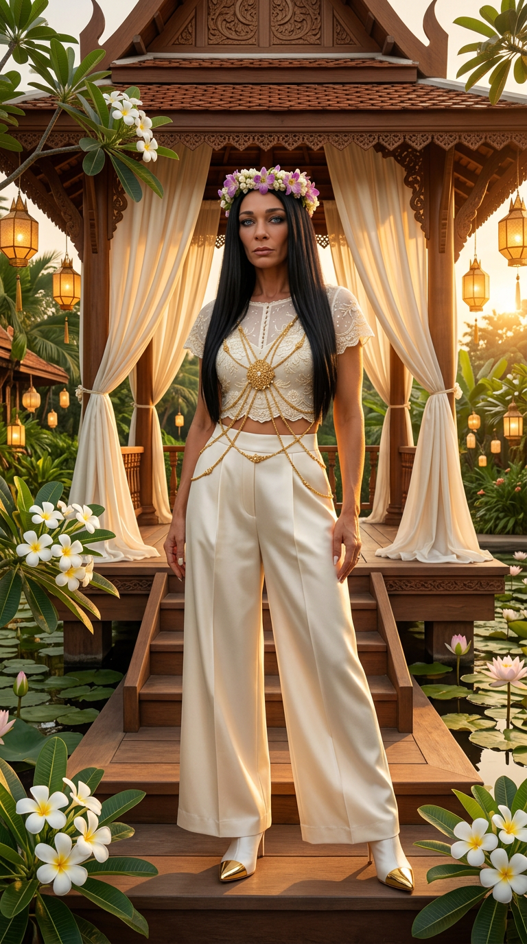 Eternal Silk Vows AI fashion look 1