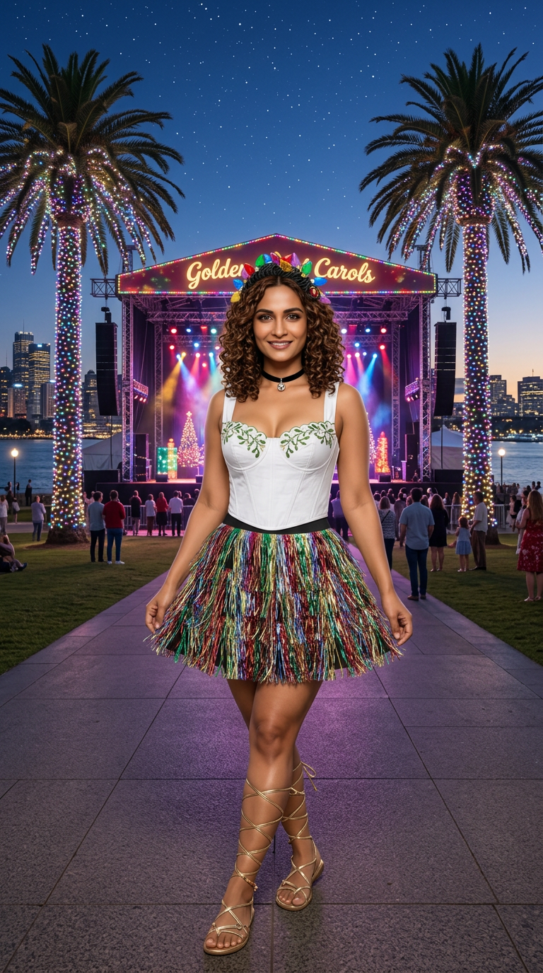 Golden Coast Carols AI fashion look 5