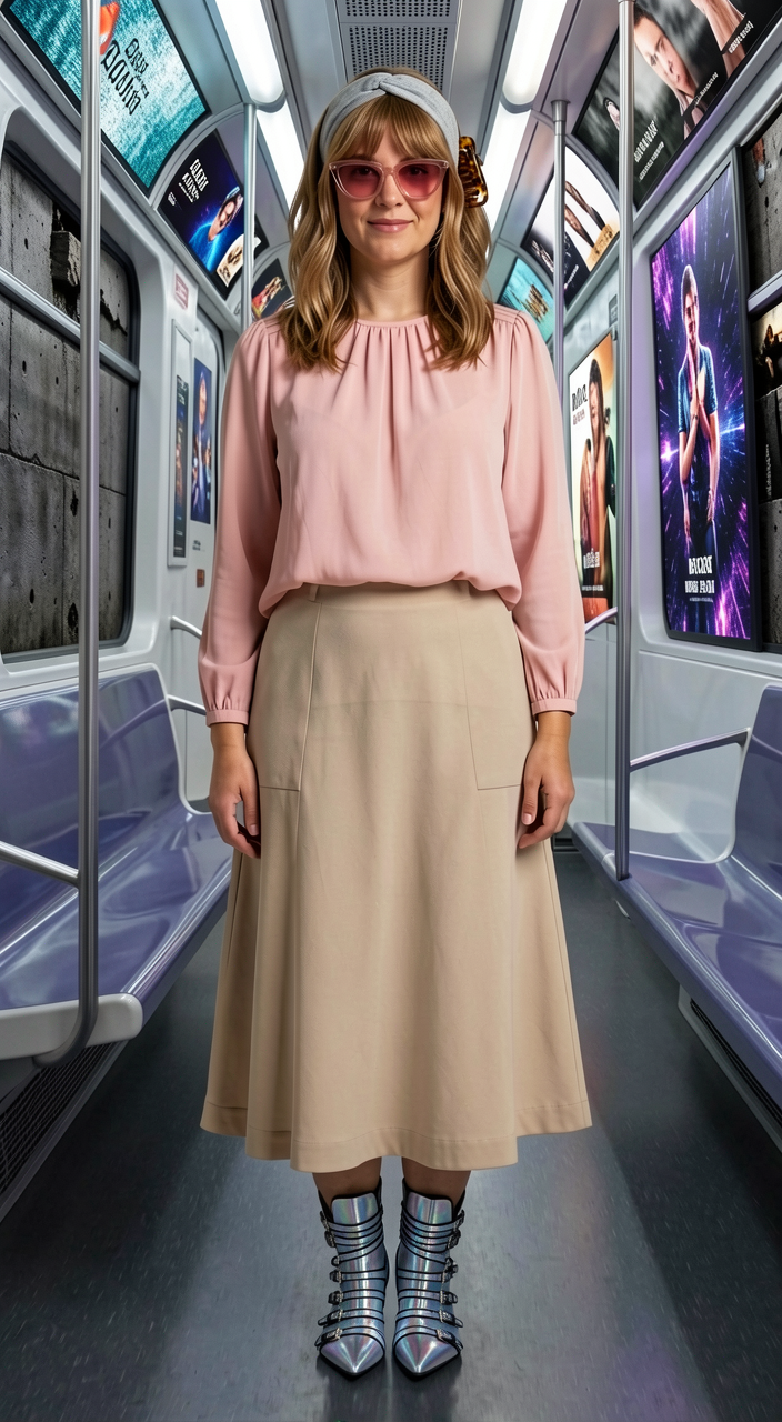 Neo City Glitch AI fashion look 1