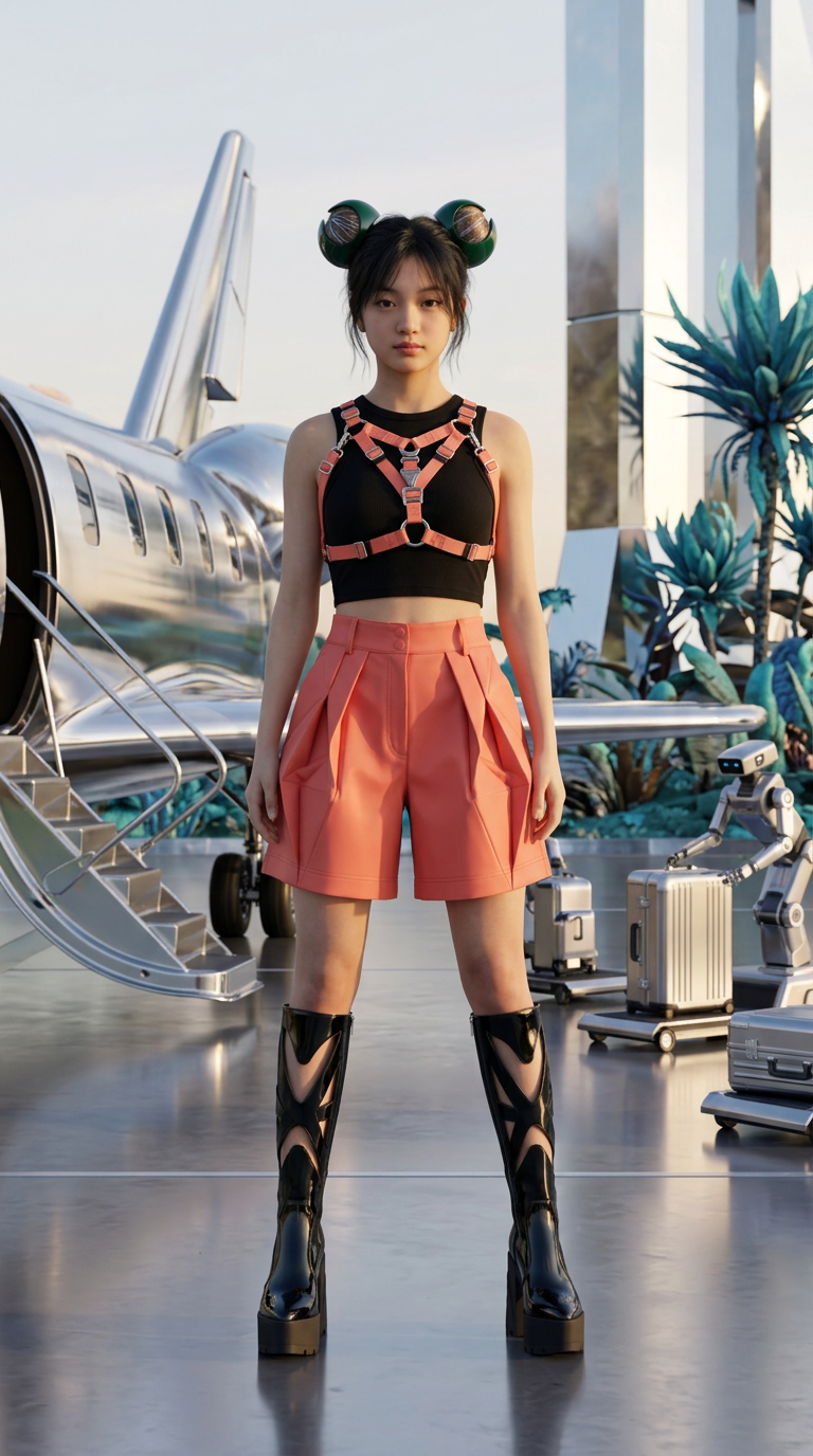 Galactic Resort Getaway AI fashion look 2